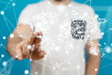 Structure of world economy, communication network global