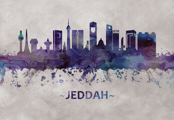 Obraz premium Jeddah Saudi Arabia skyline