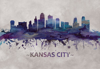 Obraz premium Kansas City Missouri skyline