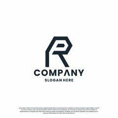 creative letter R logo design monogram for your business