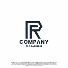 creative letter R logo design monogram for your business