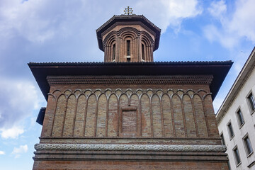 Brancovenesc style Kretzulescu Church (Biserica Kretzulescu, 1722) in Bucharest, Romania.