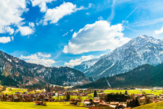 Winter Landscape around Bad Hindelang, Bavaria, Germany