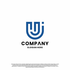 Fototapeta premium initial letter J M monogram logo design inspiration