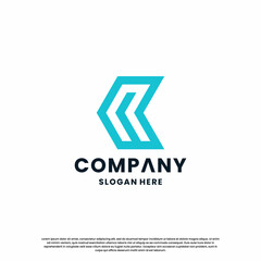creative monogram letter C logo design for your business