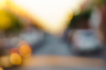 Blurred wallpaper of an urban scene with cars