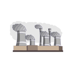 Isolated production plants icon Pollution concept Vector illustration