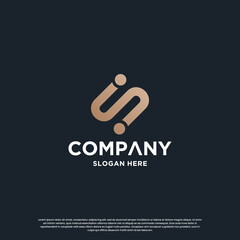 creative monogram letter S logo design inspiration