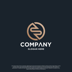 creative monogram letter S logo design inspiration