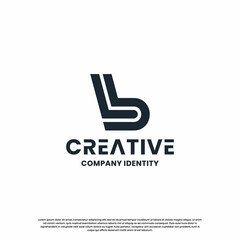 monogram letter B logo design creative. initials for your company identity.