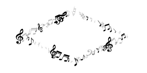 Musical notes cartoon vector design. Melody