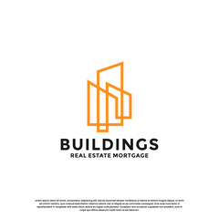 building apartment logo design inspiration. creative design and modern concept