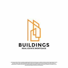 building apartment logo design inspiration. creative design and modern concept