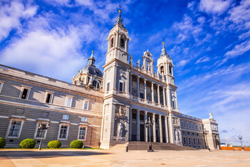 Fototapeta na wymiar Madrid, Spain - The Cathedral Almudena