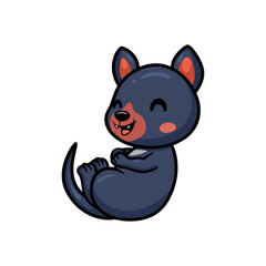 Cute little tasmanian devil cartoon laughing