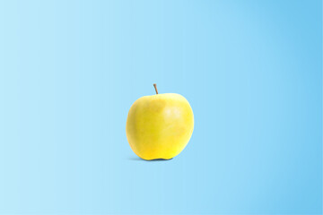 Green apple. Concept of healthy eating, eating apples. Including fruit in diet.