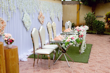 beautiful decoration made for the bride and groom