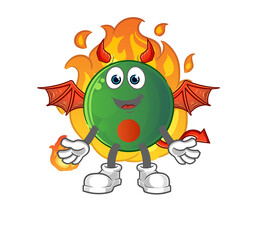 bangladesh flag demon with wings character. cartoon mascot vector