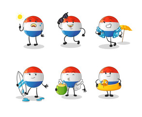 dutch flag holiday character. cartoon mascot vector