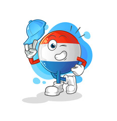 dutch flag young boy character cartoon