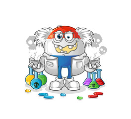 dutch flag mad scientist illustration. character vector
