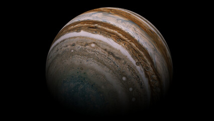Jupiter planet black background © Josh