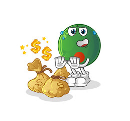 bangladesh flag refuse money illustration. character vector