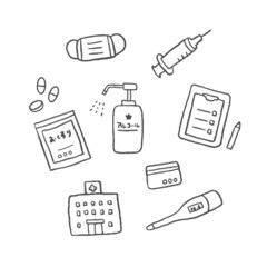 手描き風医療系アイコン