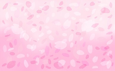 水彩画。舞い散る桜の花びら。桜の花びらの背景イメージ。春のピンクの桜壁紙。　Watercolor. The falling cherry blossom petals. Background image of cherry blossom petals. Spring pink cherry blossom wallpaper.
