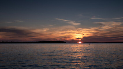 Magnificent sunset. sunset in Tobermory, Canada