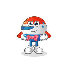 dutch flag lie like Pinocchio character. cartoon mascot vector