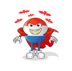 dutch flag Dracula illustration. character vector