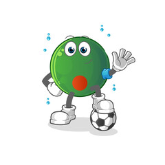 bangladesh flag playing soccer illustration. character vector