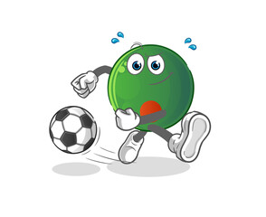 bangladesh flag kicking the ball cartoon. cartoon mascot vector
