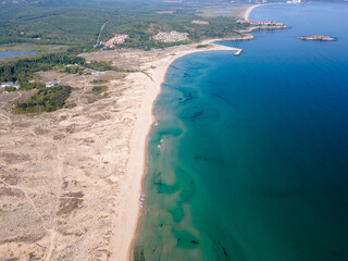 Aerial view of Arkutino beach, Bulgaria