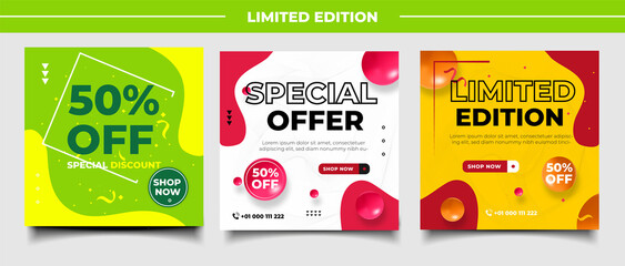 special sale discount social media post template	