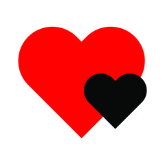Heart icon. Love Symbol Icon. Modern flat design. Vector illustration isolated on white background. EPS 10