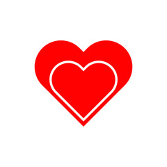 Heart icon. Love Symbol Icon. Modern flat design. Vector illustration isolated on white background. EPS 10