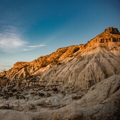 sunset in the mountains desert