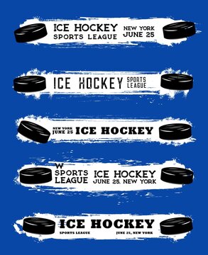 Ice hockey club flyer brochure banner poster Vector Image