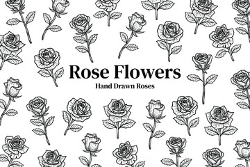 Hand Drawn Flower Background illustration