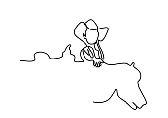 a little girl riding a horse with a cowboy hat