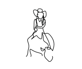 a little girl riding a horse with a cowboy hat