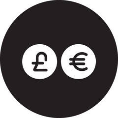 money exchange glyph icon