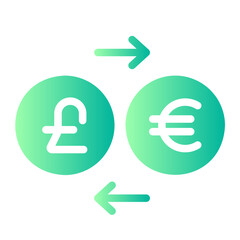 money exchange gradient icon
