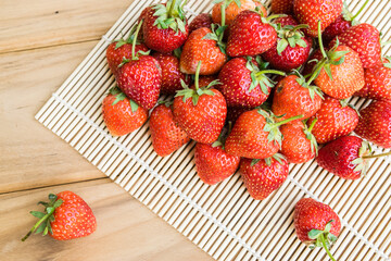 fresh red strawberries