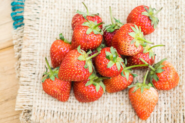 fresh red strawberries