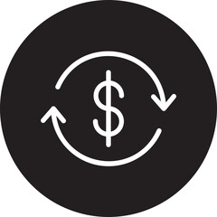 Obraz premium transfer glyph icon