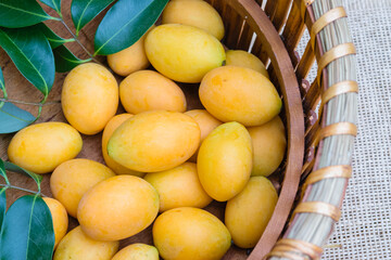 Plum mango, or Marian plum fruit