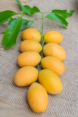 Plum mango, or Marian plum fruit